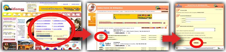 �C�mo solicito informaci�n de un curso?
