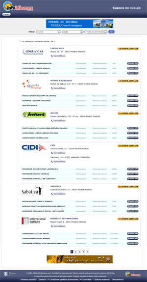Ejemplo de resultados de busqueda