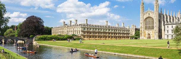 Cambridge es de las ciudades más baratas de Reino Unido donde aprender inglés puro y neutro