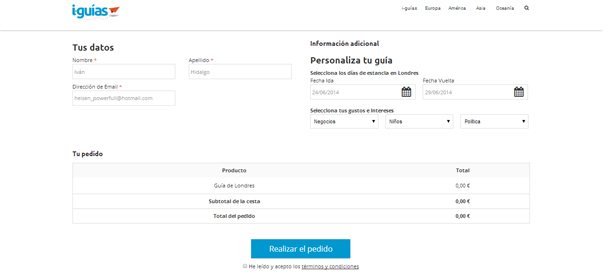 Ahora tan sólo te queda adquirir las guías de viaje personalizables que quieras