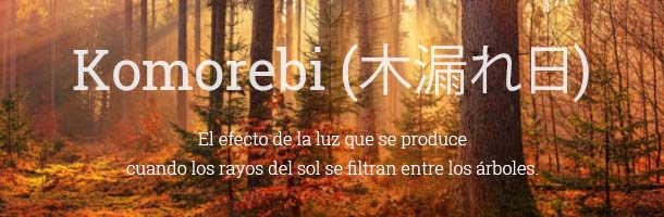 Luz en japonés o Komorebi